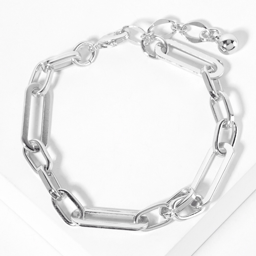 Paper Clip WGP Link Bracelet